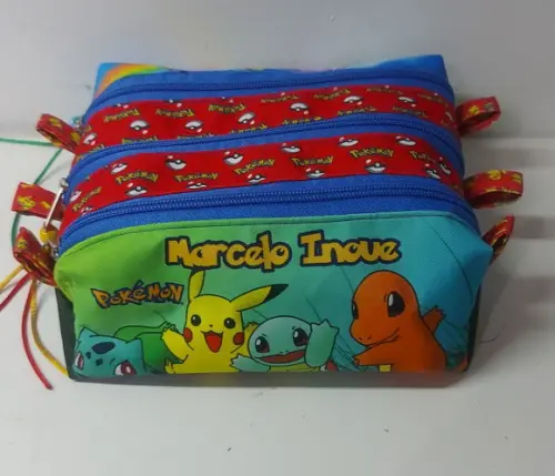 Estojo Triplo Pokemon