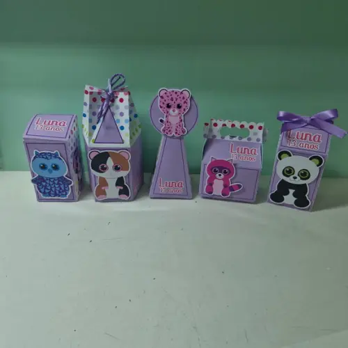 Kit 20 Caixas + 20 Tubetes Beanie Boos