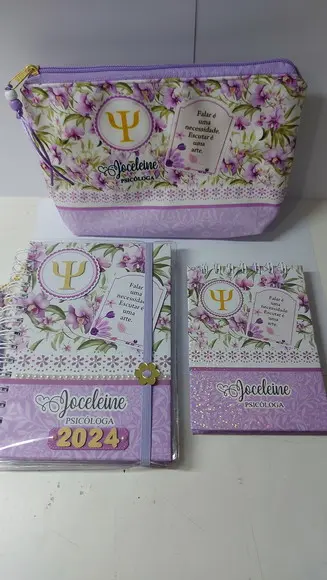 Kit Agenda, Necessaire e Bloquinho Psicologia