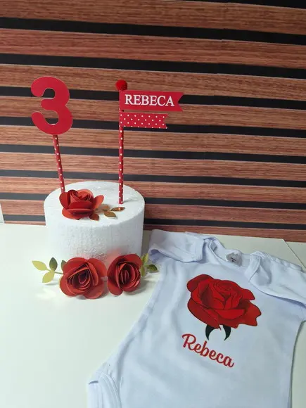 Kit Body Mesversario + Topper Cake