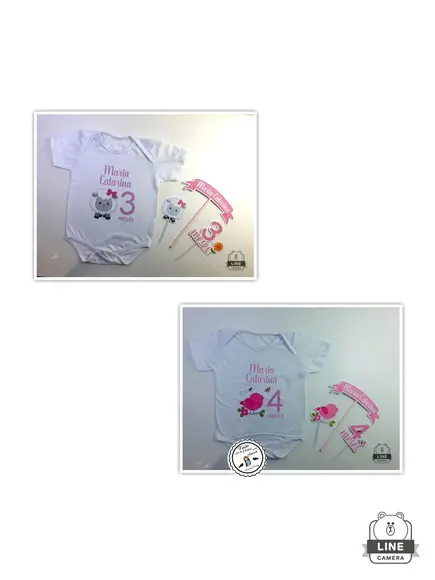 Kit Body Mesversario + Topper Cake