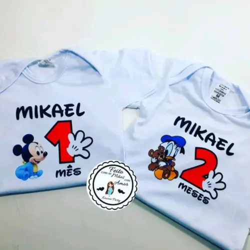 Kit Body Mesversário Baby Disney