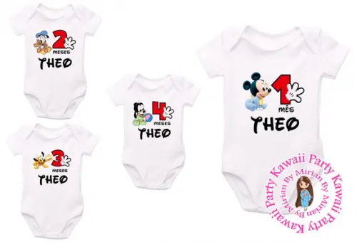 Kit Body Mesversário Baby Disney