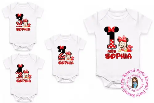 Kit body mesversario Minnie