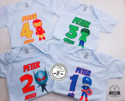 Kit Body Mesversario Super Herois