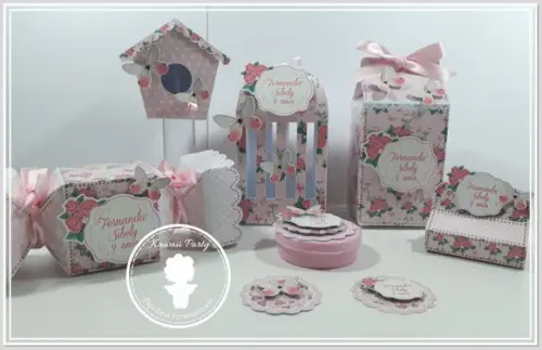 Kit Borboletas Rosa