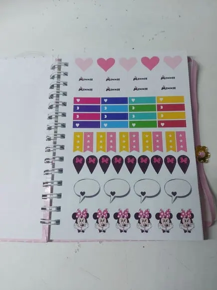 Kit Caderno Minnie Rosa