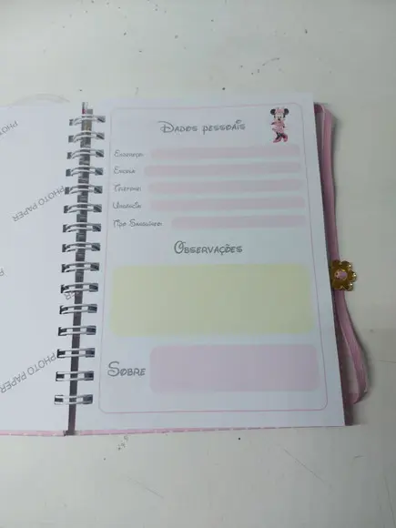 Kit Caderno Minnie Rosa