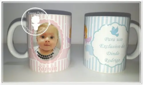 Kit Caneca Batizado com Foto