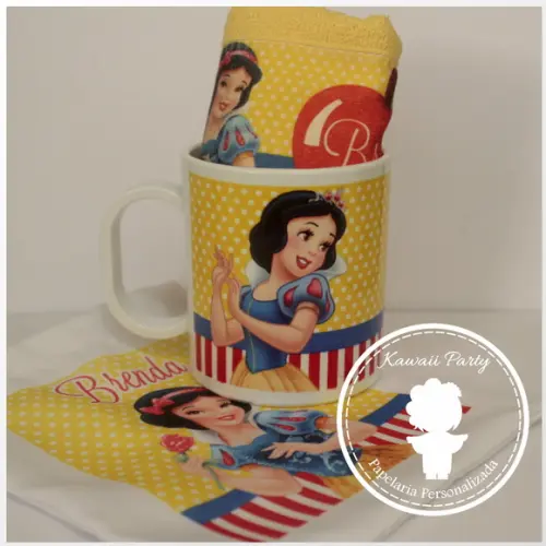 Kit caneca branca de neve