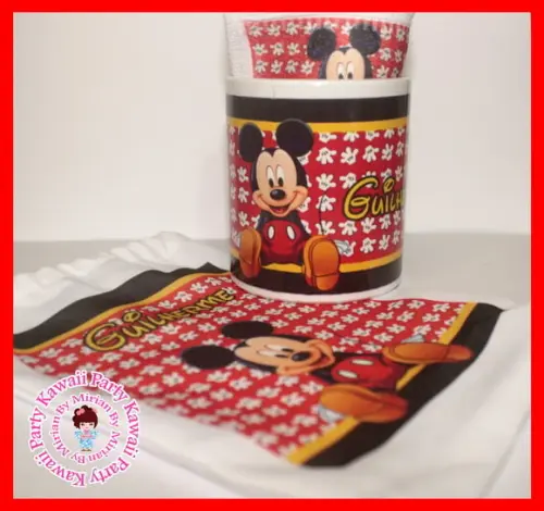 Kit caneca plastica Mickey