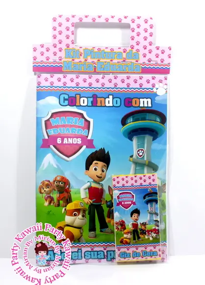 Kit Colorir Patrulha Canina Rosa