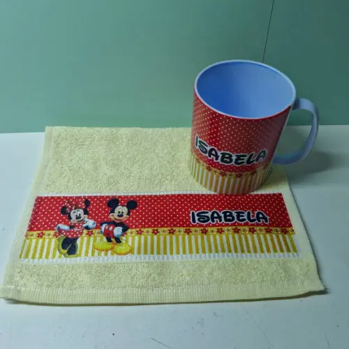 Kit Escolar Caneca Minnie e Mickey