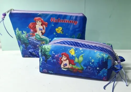 Kit Estojo + Necessaire Pequena Sereia