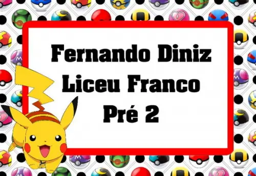 Kit etiqueta escolar pokemon pacote 70 etiquetas