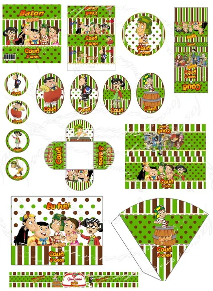 Kit festa impresso completo Chaves