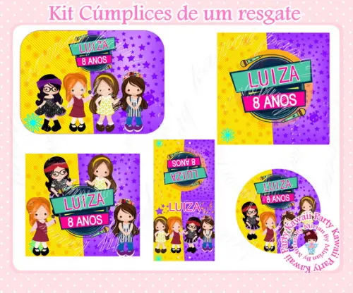 Kit festa impresso Cumplices