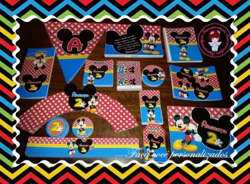 Kit festa impresso completo Mickey