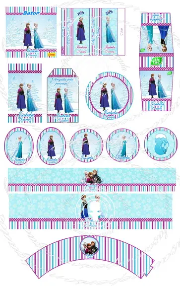 Kit festa impresso guloseimas 2 Frozen