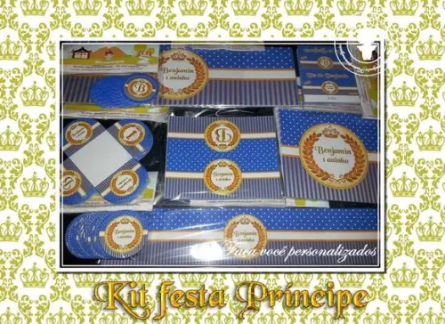 Kit festa impresso Realeza meninos