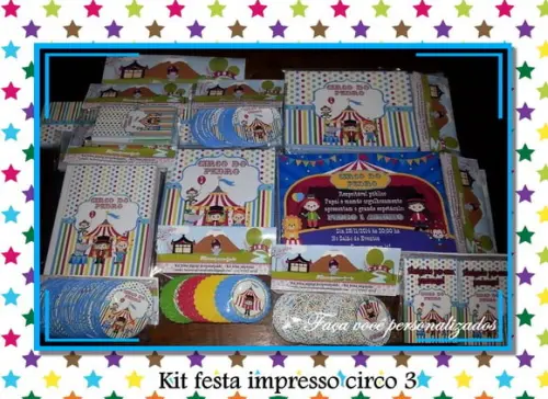 Kit festa impresso simples circo