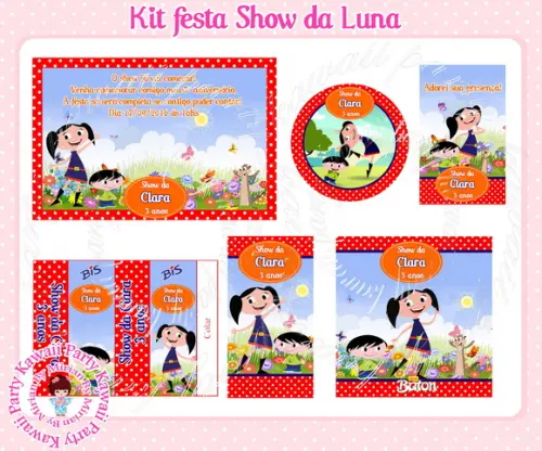 Kit festa impresso Show da Luna