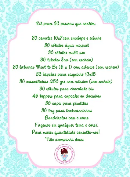 Kit festa personalizado fácil