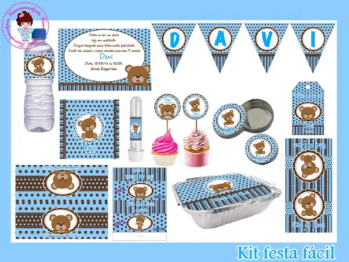 Kit festa personalizado fácil