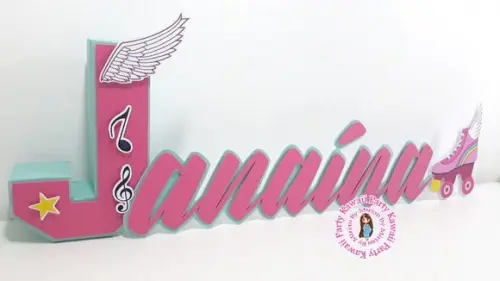 Letra 3d + Cursiva Soy Luna