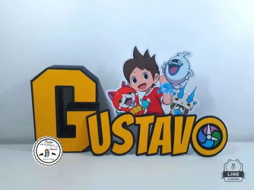 Letra 3d + Cursiva Yokai Watch
