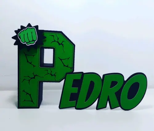 Letra 3d + Cursiva Super Herois