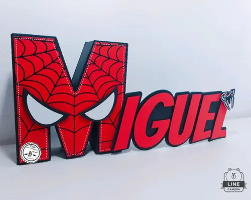 Letra 3d + Cursiva Super Herois