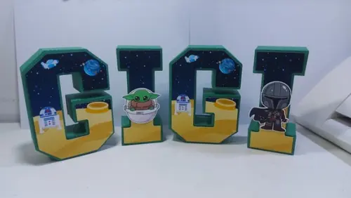 Letra 3d Baby Yoda