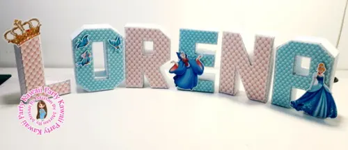 Letra 3d Cinderela