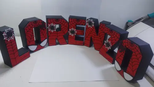 Letra 3d Homem Aranha