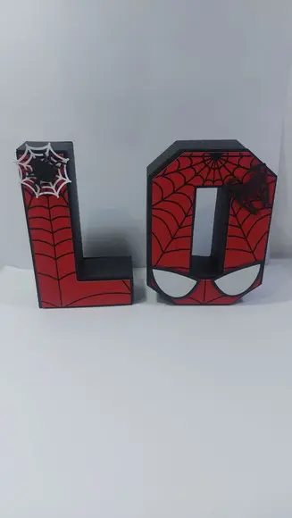 Letra 3d Homem Aranha