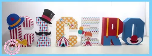 Letras 3d Circo