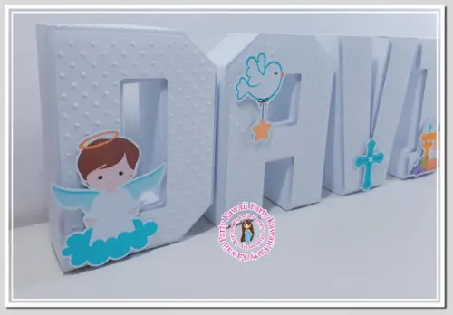 Letras 3d Batizado
