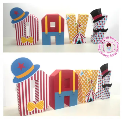 Letras 3d Circo