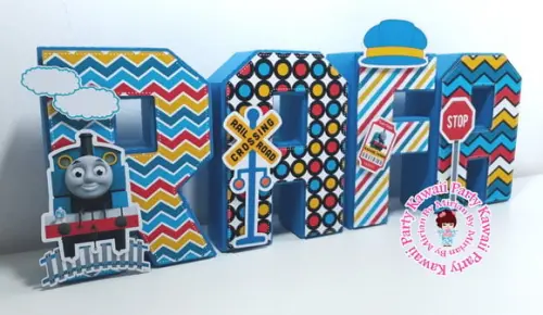 Letras 3d Thomas e Seus Amigos