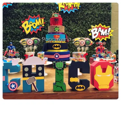 Letras 3d Super Herois