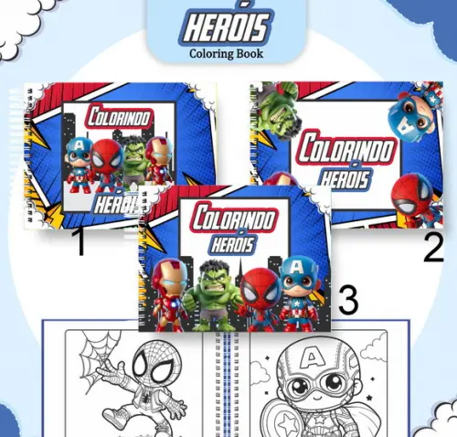Livro Colorir Heróis