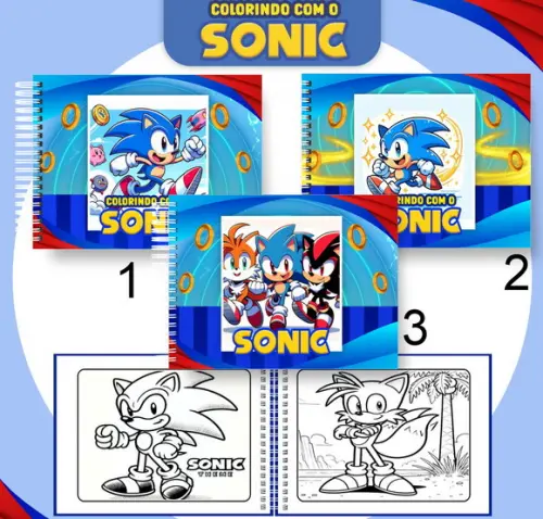 Livro Colorir Sonic