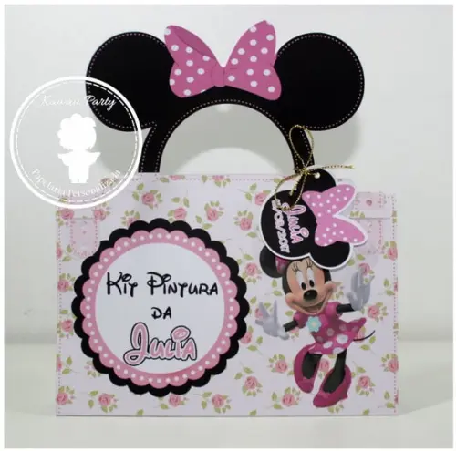 Maleta Pintura Minnie Rosa
