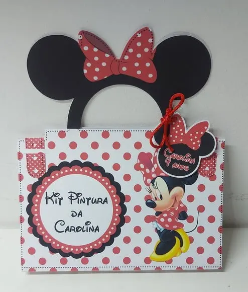Maletinha Colorir Minnie Vermelha