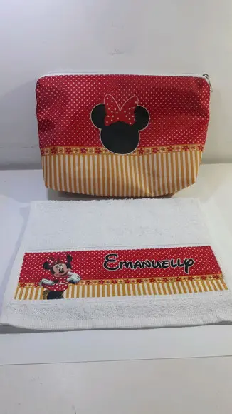 Necessaire + Toalha Lavabinho Minnie