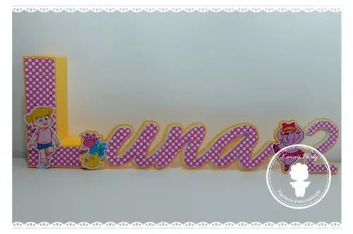 Nome 3D + cursiva Xuxinha