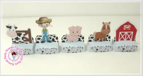 Porta chocolate duplo 3d fazendinha