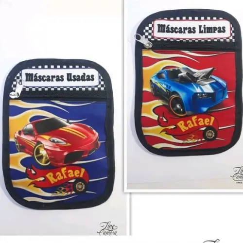 Porta máscaras duplo Hotwheels