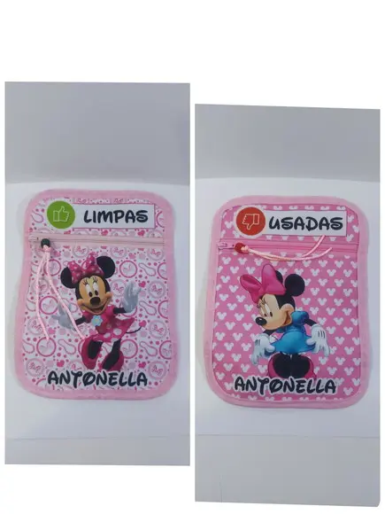 Porta máscaras duplo minnie rosa